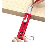 Multifunctional Magnetic Marking Ruler - Aluminum Alloy Level With Metric And Imperial Units | Precise Measurement Tool For Woodworking And Home Renovation | High-Accuracy Layout Gauge For Carpenters