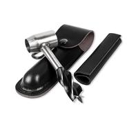Multifunctional Manual Survival Drill with Leather Case Hand Auger Wrench for Camping Outdoor survival gear and equipment