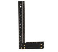 Multifunctional Marking Ruler 300mm | Fiberglass Board for Exact Woodworking Layouts | Black Layout and Measuring Tool for Parallel/Vertical / 45° Lines