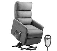 Multifunctional Massage Chair Power Lift Recliner Chairs for Elderly,Fabric Sofa Living Room Chair, Side Pocket, Remote Control