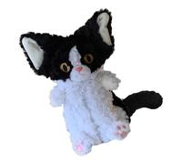 Multifunctional Pencil Case, Adorable Cat Pencil Case, Plush Pencil Case, Large Capacity Pencil Box, Cat-Shaped Pencil Box for Kids Children Girls School Supplies (Black, White, Black and White),