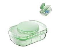 Multifunctional Pill Cutter, Pill Cutter Splitter with Dispenser, Pill Cutter Tablet Crusher, Portable Pill Cutter Tablet Crusher, Small Pills Medicines Storage Box Dispenser (Green)