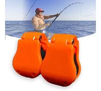 Multifunctional Rod Holder, Auto Fixed Clip on Wall Mount, Portable Elastic Beach Fishing Rod Holder Strap, Takedown Shore Fish Rod Fixed Ball, Accessories for Various Sizes Poles (2pcs-Orange)