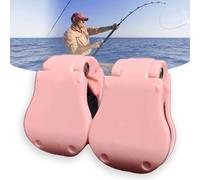 Multifunctional Rod Holder, Auto Fixed Clip on Wall Mount, Portable Elastic Beach Fishing Rod Holder Strap, Takedown Shore Fish Rod Fixed Ball, Accessories for Various Sizes Poles (2pcs-Pink)