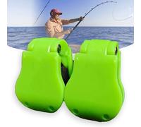 Multifunctional Rod Holder, Auto Fixed Clip on Wall Mount, Portable Elastic Beach Fishing Rod Holder Strap, Takedown Shore Fish Rod Fixed Ball, Accessories for Various Sizes Poles (2pcs-Green)