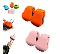 Multifunctional Rod Holder - Secure Carrier & Tangle-Free Organizer for Fishing Rods, Rubber Pole Clips, Pressure-Resistant Protection, High-Elastic Band (Orange+Pink,4Pcs)