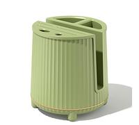 Multifunctional Rotating Knife Holder Kitchen Chopping Board Knife Storage Rack Large Capacity Drain Chopstick Knife Shelf Single Layer (Avocado Green)