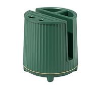 Multifunctional Rotating Knife Holder Kitchen Chopping Board Knife Storage Rack Large Capacity Drain Chopstick Knife Shelf Single Layer (Dark Green)