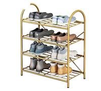 Multifunctional Shoe Rack Multilayer Wrought Iron Shoe Rack Simple Household Storage Shoe Cabinet (Gold),5026100cm ()