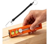 Multifunctional Spirit Level Gauge Ruler - Adjustable Magnetic Aluminum Alloy Gauge, Telescoping Scriber Measuring Tool, Precision Marking Instrument, Professional Layout Equipment | Measurement Tool