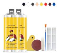 Multifunctional Tile Stone Crack Repair Kit, Porcelain Tile Repair Kit, Tile Granite and Marble Repair Kit, Granite Repair Kit for Chips, Tile and Ceramic Glaze Repair Paste (2 pcs)