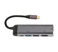 Multifunctional Type C Docking Station, Durably Aluminum Alloy Material, Supports 4K Resolution, Plug and Play for Laptops, PC, Phones and Tablets, Adapter