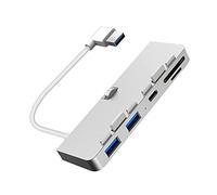 Multifunctional USB Splitter Aluminum Alloy USB 3.0 Hub Splitter with SD/TF Card Reader