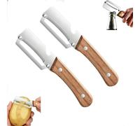 Multifunctional Vegetable Peeler, Stainless Steel Vegetable Peeler, 2 in 1 Zero Snag Wooden Handle Opener,Kitchen for Potato,Carrot,Pumpkin (2pc)