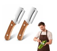 Multifunctional Vegetable Peeler, Stainless Steel Vegetable Peeler for Kitchen with Wooden Handle & Bottle Opener, Heavy Duty Fruit Apple Potato Peeler, Ergonomic Grip (2PCS)