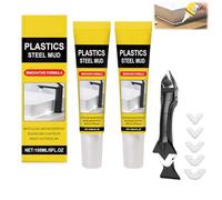 Multifunctional Waterproof White Caulk with Scraper, Waterproof Stronger Adhesion Caulking Sealant, Gap Spackle, Heat-resistant Sealant Kit for Kitchen & Bathroom (2pcs)