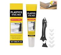 Multifunctional Waterproof White Caulk with Scraper, Waterproof Stronger Adhesion Caulking Sealant, Gap Spackle, Heat-resistant Sealant Kit for Kitchen & Bathroom (1pc)