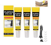 Multifunctional Waterproof White Caulk with Scraper, Waterproof Stronger Adhesion Caulking Sealant, Gap Spackle, Heat-resistant Sealant Kit for Kitchen & Bathroom (3pcs)