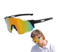 Multifunktionale Rennradbrille Winddichte Sportbrille | Leichte Sandreitbrille mit PC Rahmen für Radfahren Outdoor Training | Robuste Fahrrad Sonnenbrille Jogging und Fitness Aktivitäten