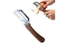 Multifunktionaler schäler - 17x3,5 cm Edelstahl Schäler mit Holzgriff, Kartoffelschäler Karottenschäler Lauchschneider, Rutschfestes Küchenwerkzeug mit Integriertem Flaschenöffner | Robuster Küch