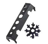 Multiherramienta 18 en 1 de copo de nieve 13 en 1, multifuncional, universal, llave para debajo del fregadero, llave inglesa para cocina, baño, espacios reducidos (estilo negro A)