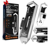 Multiherramienta 9en1 Herramienta Multiusos con Llaves Inglesas Ajustable, Martillo de Emergencia, Barra de Palanca y Extractor de Clavos, Soporte para Teléfono Regalos para Hombres Mujer