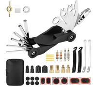 Multiherramienta Bicicleta, 17 en 1 Kit Repara Pinchazos, Bolsa Herramientas Para Viajes de Camping con Bolsa Almacenamiento, Utilizado para Montaña y Bicicleta de Carretera, Accesorios Montaña