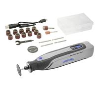 Dremel 8150 Multiherramienta a batería de 7,2 V 2Ah sin escobillas Herramienta Rotativa recargable por USB-C, 20 accesorios, Velocidad Variable 5.000-30.000 RPM, luz LED, corte, lijado, tallado