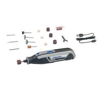 Dremel Lite 7760 - Multiherramienta Inalámbrica, Batería de Litio 3.6 V, Kit con 15 Accesorios, Cargador USB, Velocidad 8000-25000 RPM para Tallar, Grabar, Amolar, Limpiar, Pulir, Afilar y Lijar