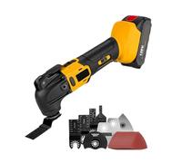 Multiherramienta Oscilante Eléctrica Sin Escobillas, Máquina Cortadora De Pala Recorte Recargable Inalámbrica 6 Engranajes For Batería 18V Columpio Flexible(1 Battery)