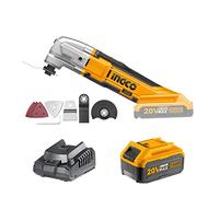 Multiherramienta Oscilante Inalámbrica sin Escobillas INGCO 20V 20000RPM Herramienta Multifunción de para cortar/aserrar/pulir/moler (4.0 Ah)
