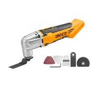 Multiherramienta Oscilante Inalámbrica sin Escobillas INGCO 20V 20000RPM Herramienta Multifunción de para cortar/aserrar/pulir/moler (Sin Batería)