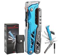 Multiherramienta para Acampar, Regalos para Hombres 17en1 Herramienta Multiuso con Palillos para Encender Fuego,Navaja,Abrelatas,Sierra,Silbato,con funda de nailon,Regalos Navidad,Regalo Papa