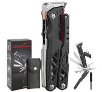 Multiherramienta para Acampar, Regalos para Hombres 17en1 Herramienta Multiuso con Palillos para Encender Fuego,Navaja,Abrelatas,Sierra,Silbato,con funda de nailon,Regalos Navidad,Regalo Papa