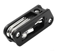 Multiherramienta plegable 10 en 1, kit de herramientas de reparación de | Llaves hexagonales de 2 a 8 mm, destornillador Phillips/plano para torx, multiherramienta ligera de bolsillo de acero CR-V
