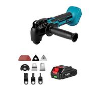 Multiherramientas Oscilantes De 18V, Ajuste Inalámbrico 6 Engranajes, Recortadora Carpintería, Pala, Herramientas Corte For Batería Columpio Flexible(1 Battery)