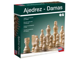 Multijuegos FALOMIR Ajedrez Damas Madera