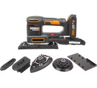Multilijadora 5-en-1 worx wx820 sandeck 20v 1 bat 2ah + 15 lijas y accesorios