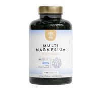 Multimagnesio 15 en 1. Complex de Magnesio. Bisglicinato, Citrato, Malato, Taurato, Cloruro, Pidolato y Más. 180 Cápsulas. N2 Natural Nutrition