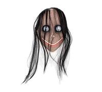 Multimarca 146050 Máscara Momo Juego Muerte Plástico Halloween Disfraz, Talla Única