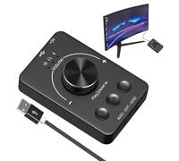 Multimedia USB - Control de volumen - Cool USB | Transmisor 5.1 para ordenador, adaptador de auriculares, USB, botón de control de volumen, lector de decodificación de disco U