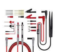 Multimeter Test Lead Kit, Alligator Clip Probe Set, Replaceable Pin Electrical Diagnostic Tool, Professional Repair Accessory with Versatile Connectors and Strong Build, for Schools