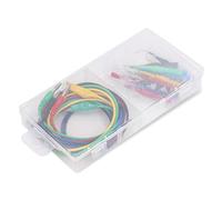 Multimeter Test Leads Kit | 4mm Banana Plugs & Alligator Clips/Back Probe Pins | 15 Probes with 3 Angles | Brass for Accurate Reads | JT8005por