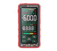 Multímetro digital 6000 unidades True RMS rango automático con detección de cable vivo NCV Pantalla táctil recargable USB Pantalla VA Linterna fusible antiquemaduras, para (negro)