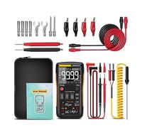 Multímetro Digital 9999 Probador Analógico True Profesional DIY Transistor Capacitor NCV Testers Medidor Lcr Lectura Rápida Precisa Sencilla(Q1 Orange Pro)