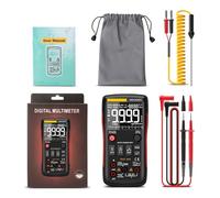 Multímetro Digital 9999 Probador Analógico True RMS Multímetro Profesional DIY Transistor Capacitor NCV Testers Medidor Lcr(Q1 Red)
