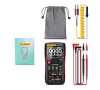 Multímetro Digital 9999 Probador Analógico True RMS Multímetro Profesional DIY Transistor Capacitor NCV Testers Medidor Lcr(Q1 Red min)
