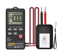 Multímetro digital, AN303 MINI RMS Multímetro digital 4000 Pantalla DC/CA Voltímetro Tester Capacitance NCV OHM Resistencia HZ Prueba Coche(With Bag)