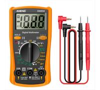 Multímetro digital ANENG DM850 de 1999 cuentas, comprobador automático de voltaje CA/CC, amperímetro, detector de corriente, herramientas naranjas