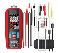 Multímetro Digital Automático Inteligente Multiprobador Amperímetro VFC Corriente Condensador Ohm Electricista Tester Herramientas Lectura Rápida Precisa Sencilla(A5X Tool kits)